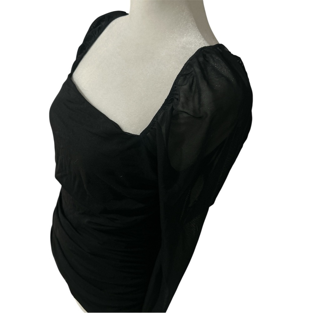 New York & Company square neck rushed long sleeve - Picture 4 of 8